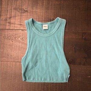 TNA teal cropped Tank Top